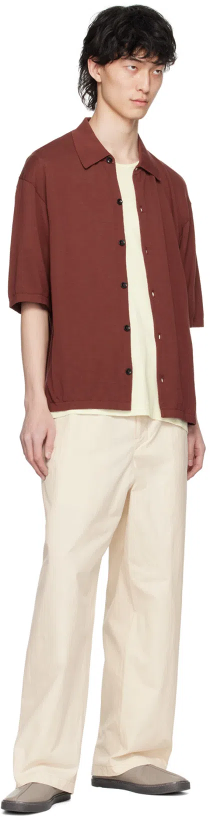 LEMAIRE Oversized Cotton T-shirt Chest Pocket In White