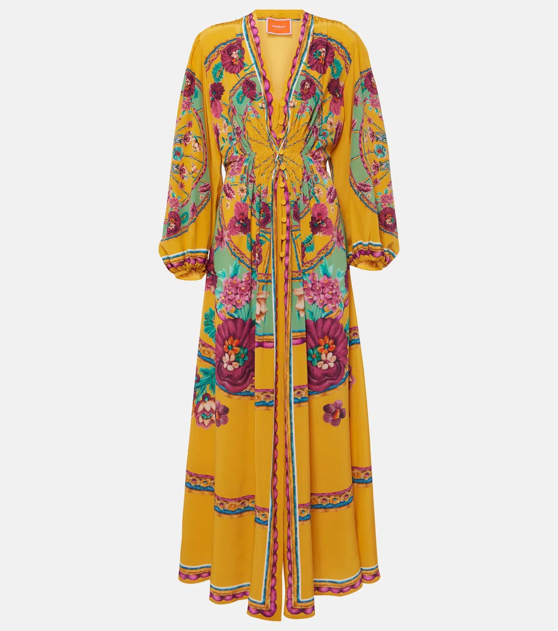 LA DOUBLEJ La Double J Woman Maxi Dress Marigold Size M Silk In Yellow