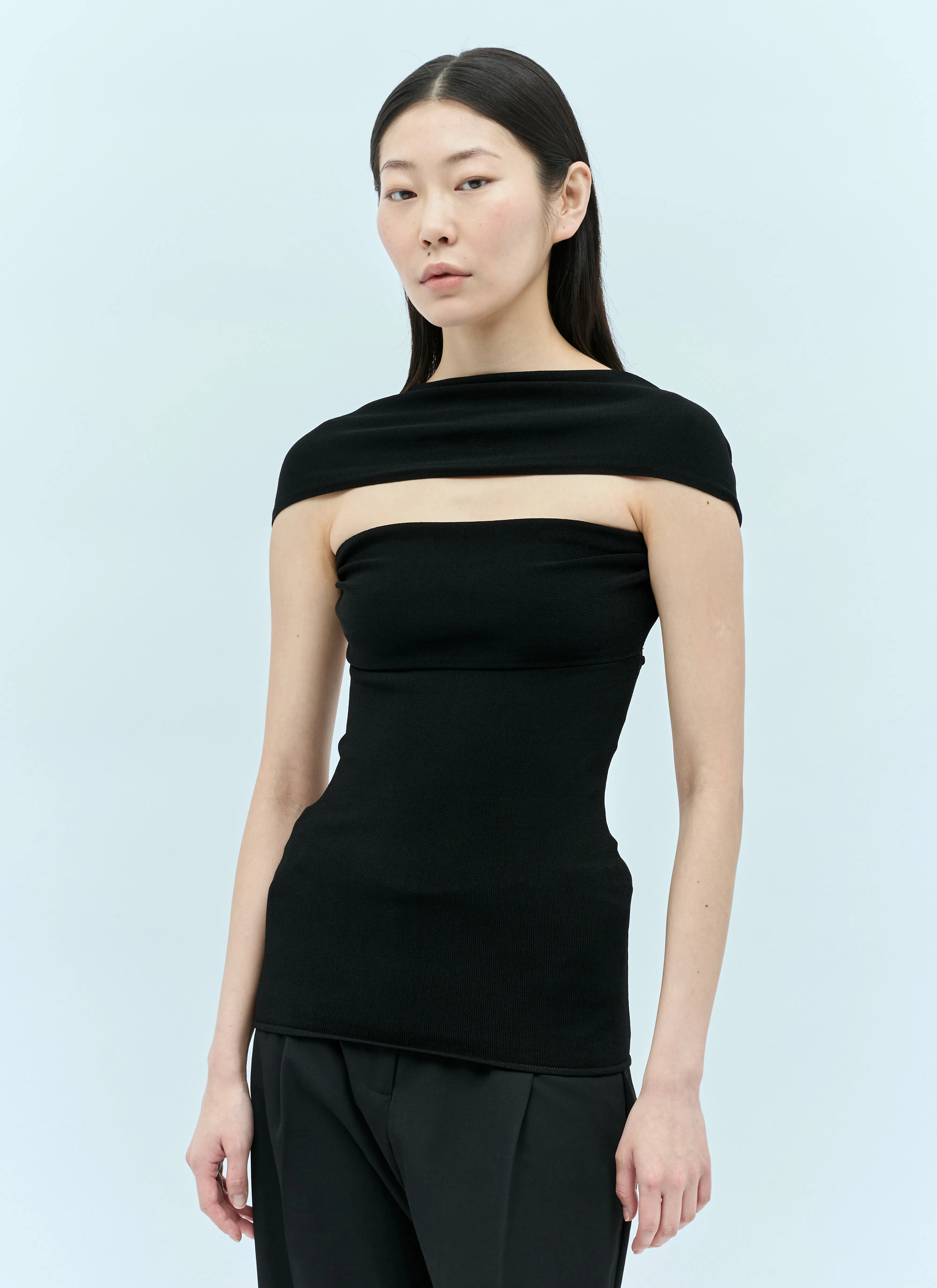 ACNE STUDIOS Leather-trimmed Calf Hair Slingback Pumps In Black