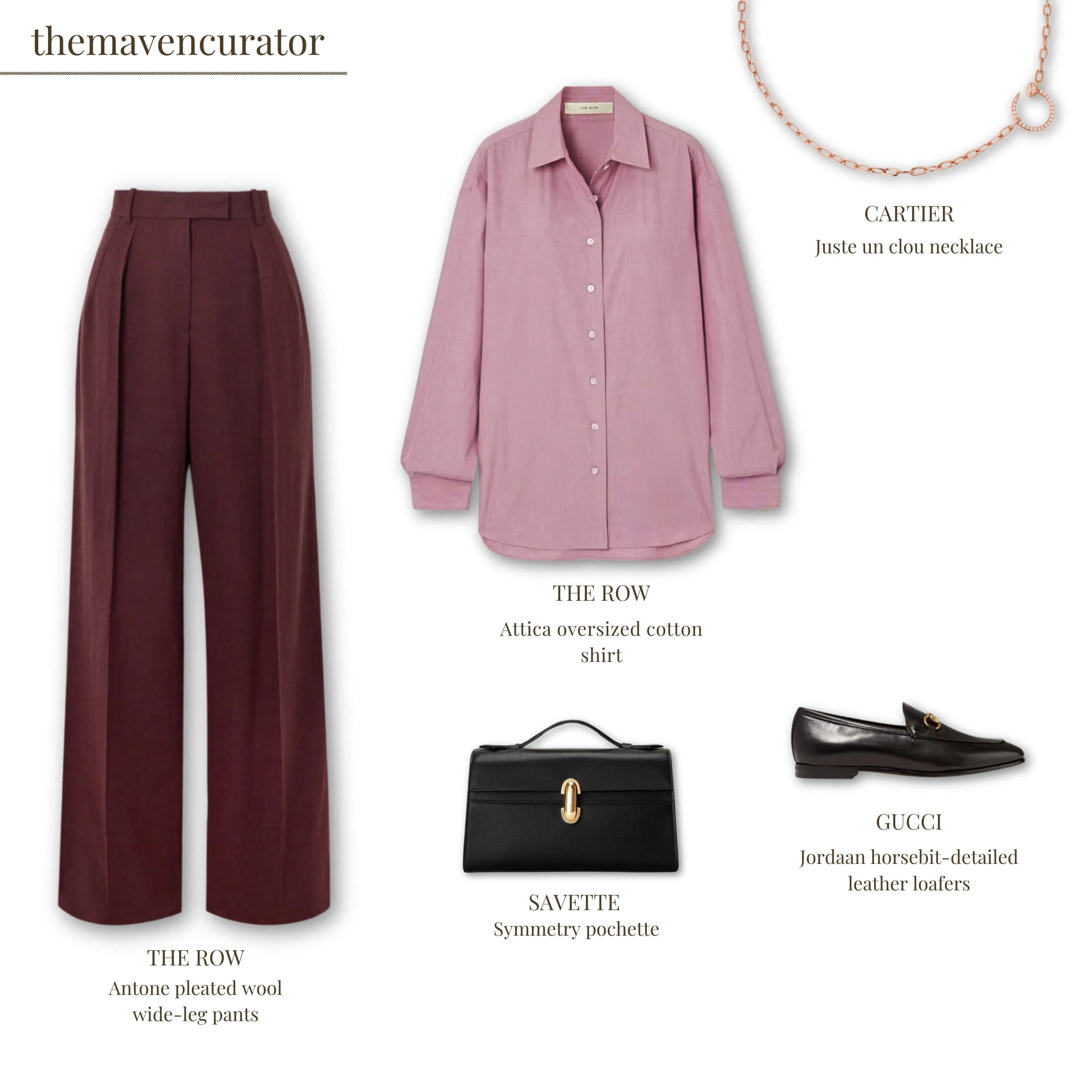 THE ROW Antone Pleated Wool Wide-leg Pants In Burgundy