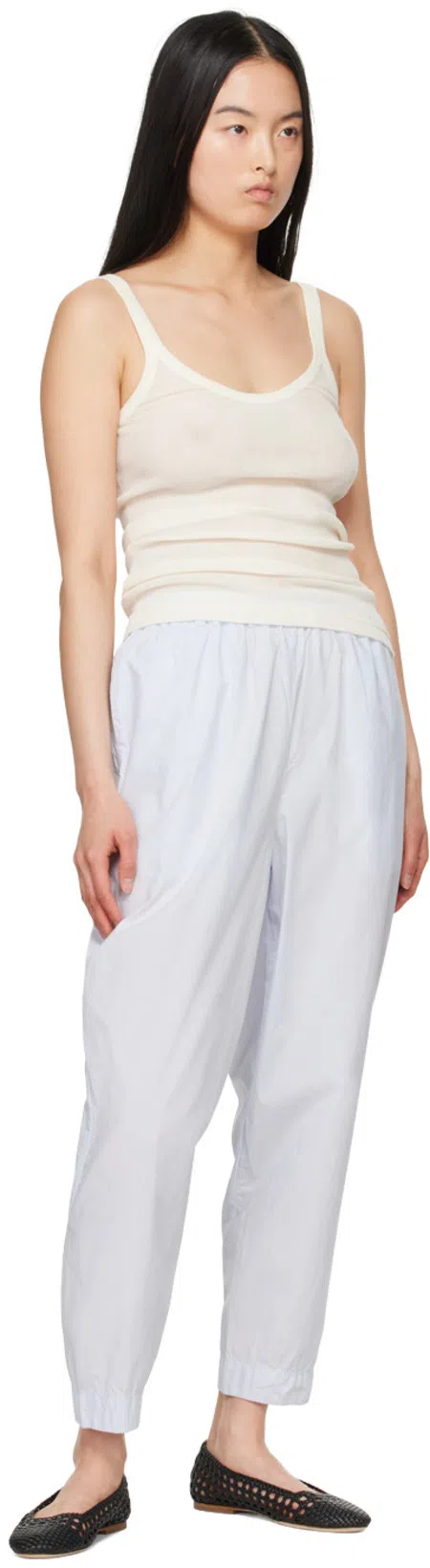 TOOGOOD The Acrobat Tapered Trousers In Poplin Porcelain