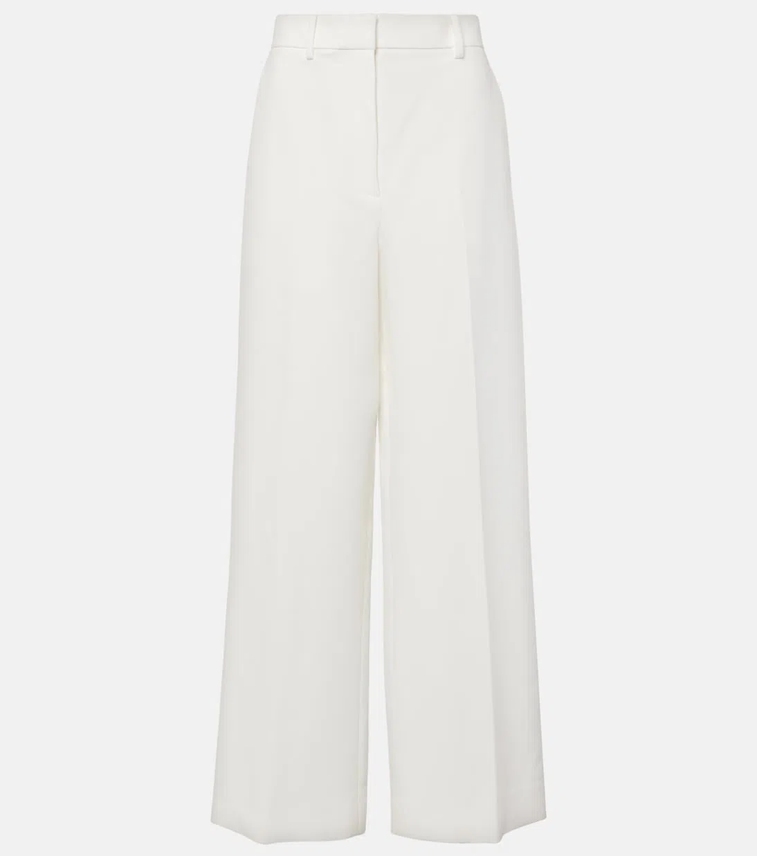 KHAITE Caiton Grain De Poudre Wide-leg Pants In White