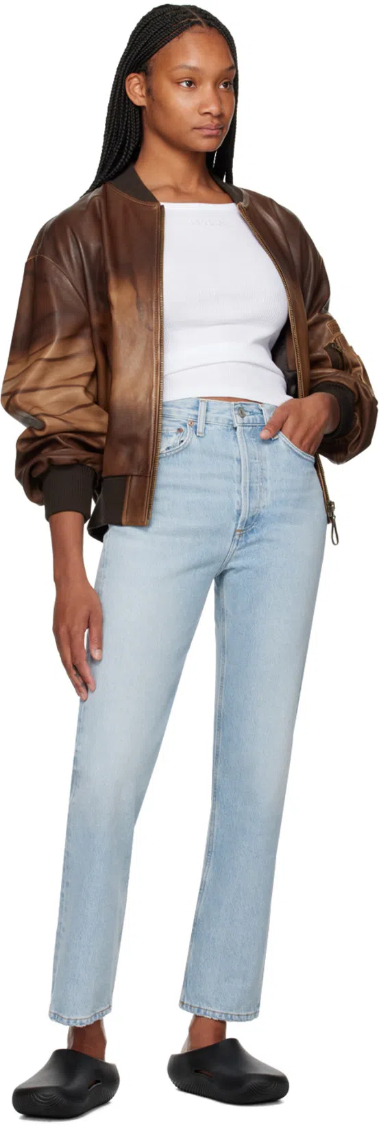 AGOLDE Riley High Rise Straight Crop Jeans Frequency 26