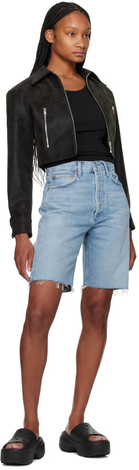 CROCS Stomp Slide Sandals In Blk Black