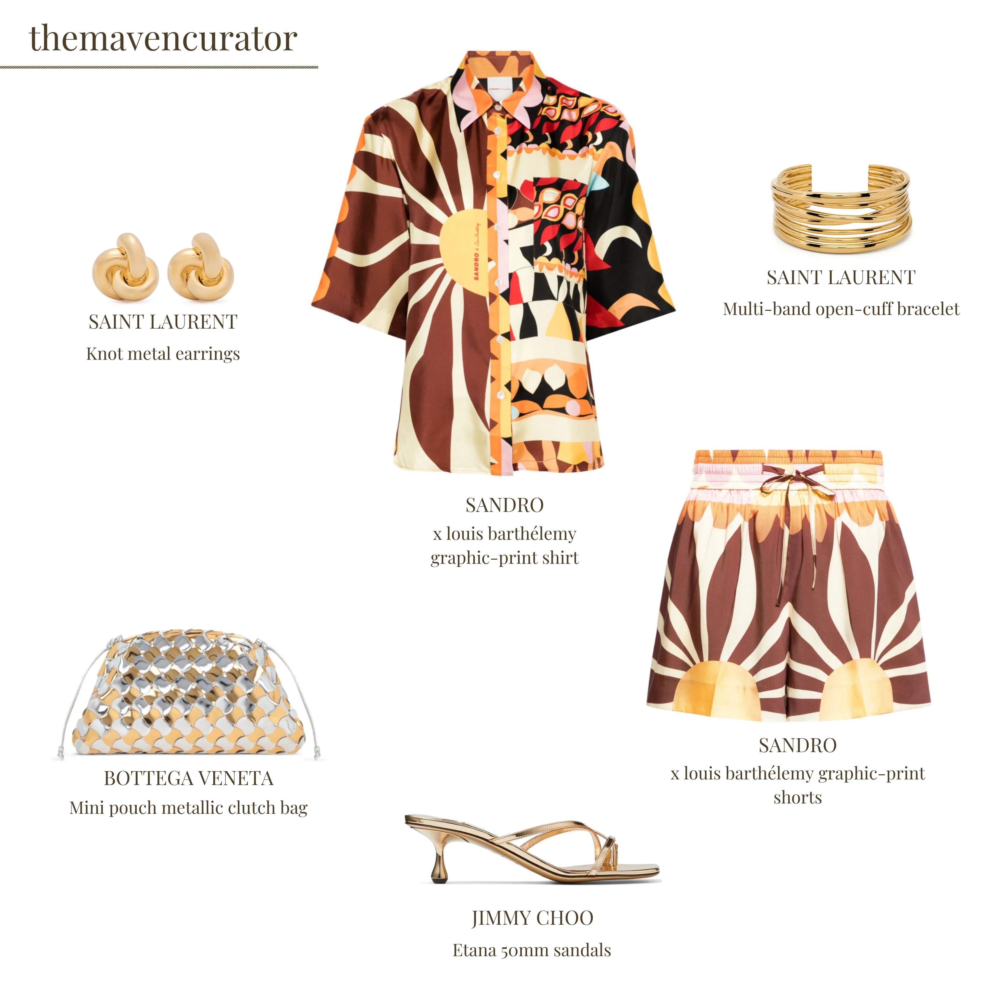 SAINT LAURENT Women's Knot Earrings In Metal In Gold