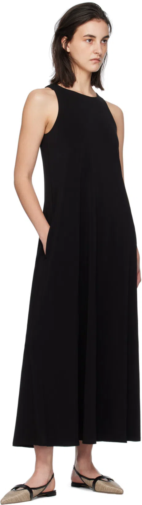 MAX MARA Leisure Pier Stretch-jersey Midi Dress In Black