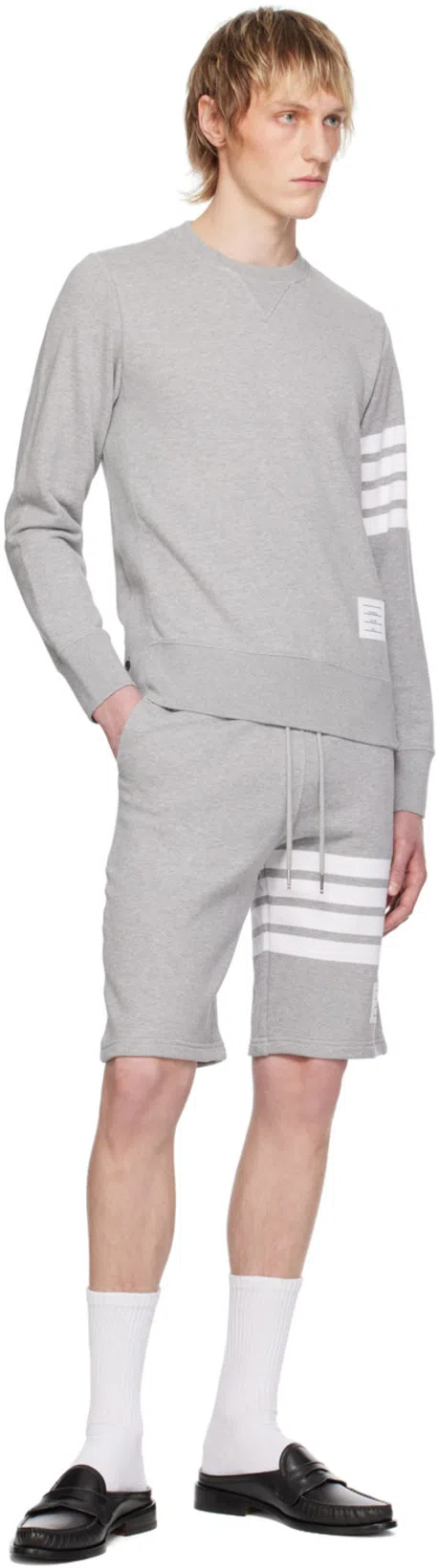 THOM BROWNE Classic Sweat Shorts In Classic Loopback In Gray