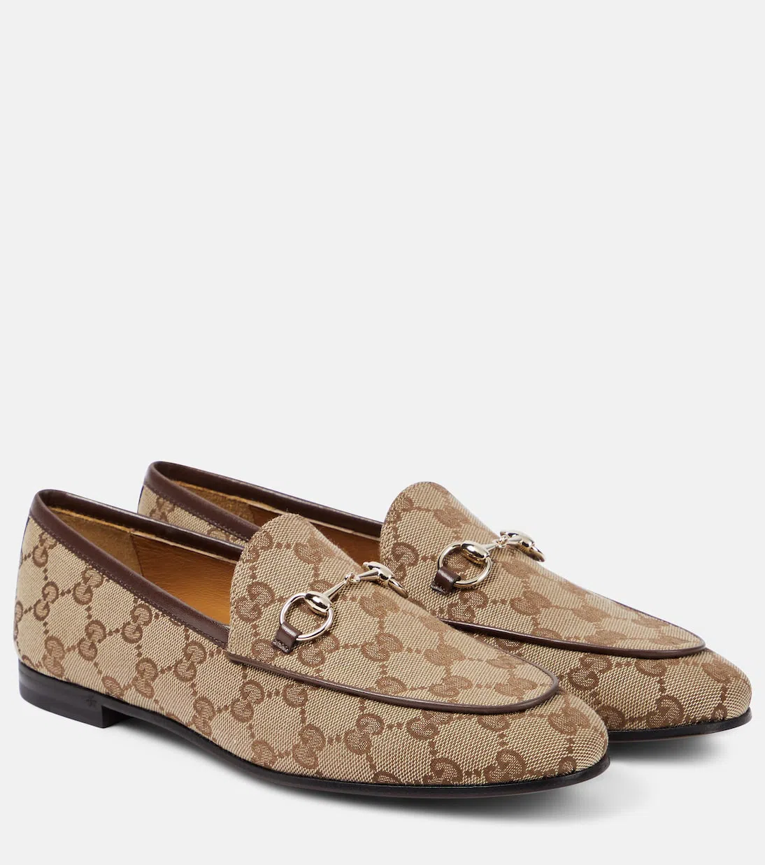 GUCCI Jordaan Horsebit Gg Canvas Loafers In Printed