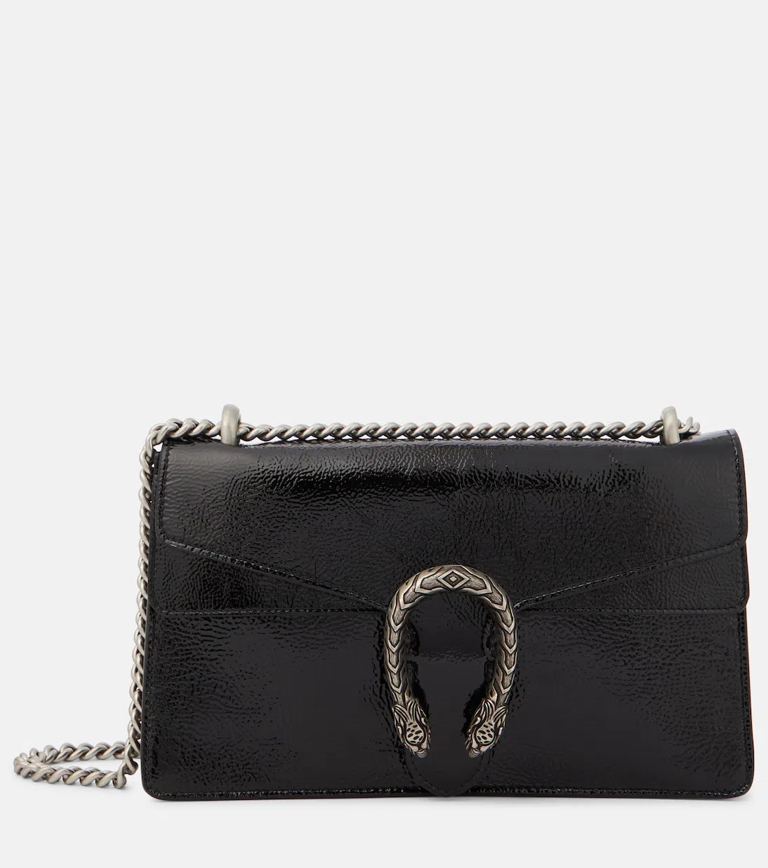GUCCI Chain Strap Shoulder Bag With Metal Hardware In Black