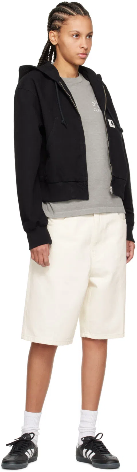 CARHARTT Brandon Loose Fit Denim Shorts In Neutral