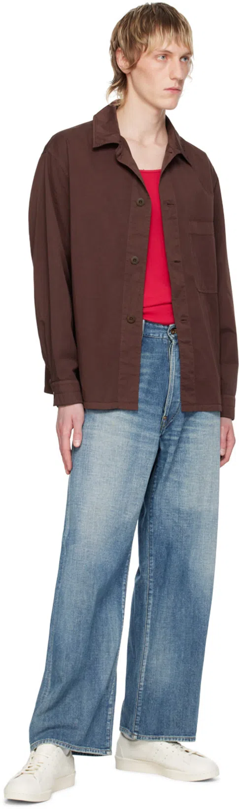 Y-3 White Leather Sneakers With Rounded Toe And Lace-up Closure