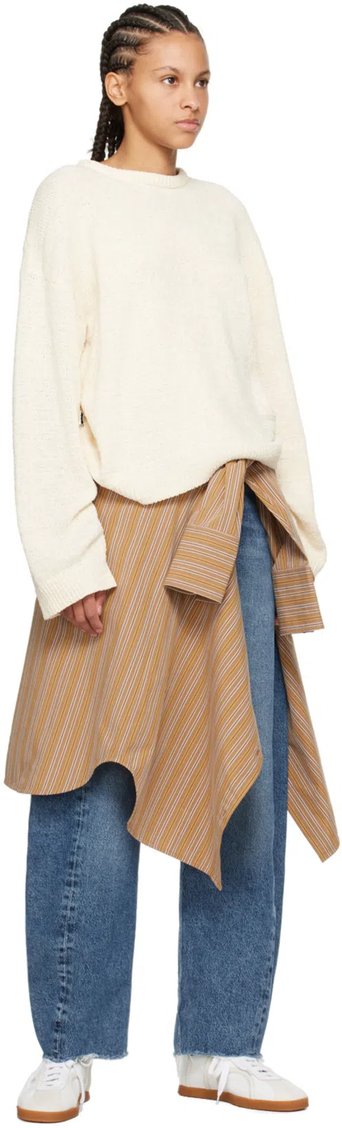 AGOLDE Luna High Rise Piece Taper Jeans In Control In Black