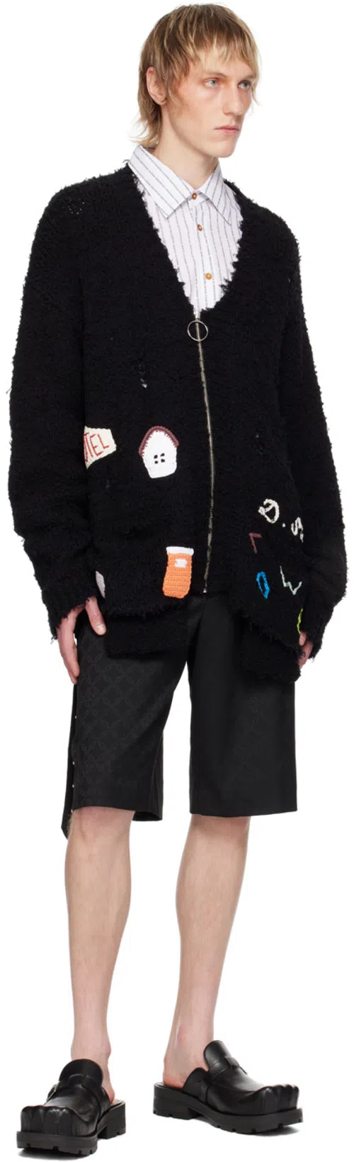 CHARLES JEFFREY LOVERBOY Black Sheathed Moggies Mules