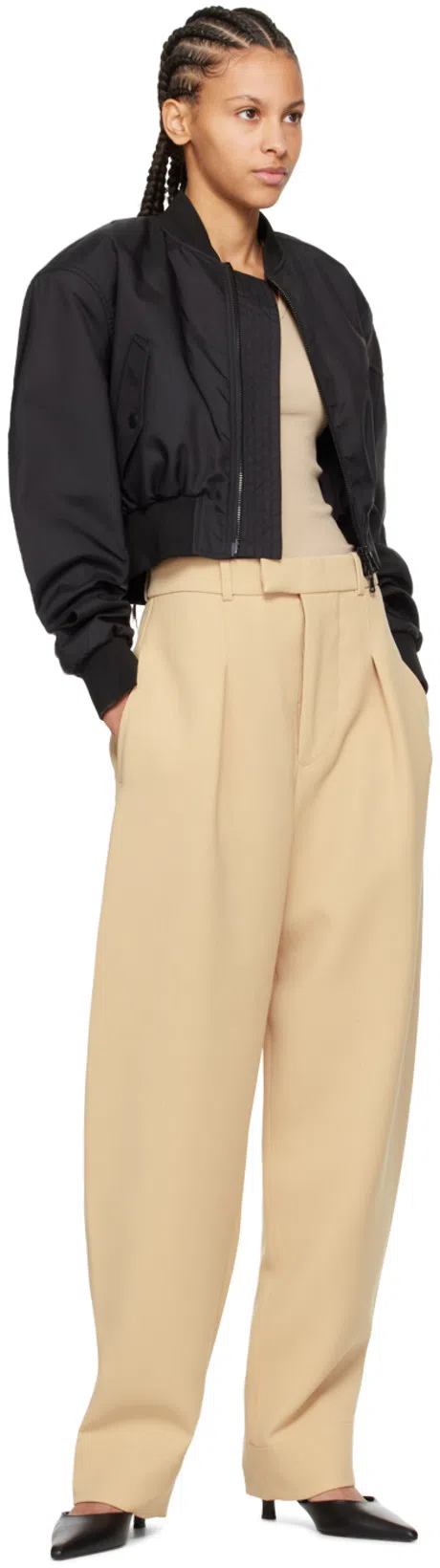 WARDROBE.NYC Beige Hailey Bieber Edition Trousers In Biscuit