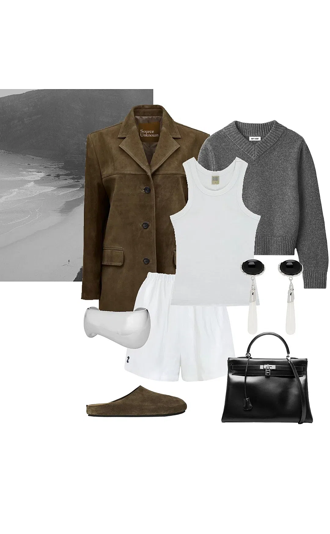 THE ROW Hugo Suede Easy Mules In Ash