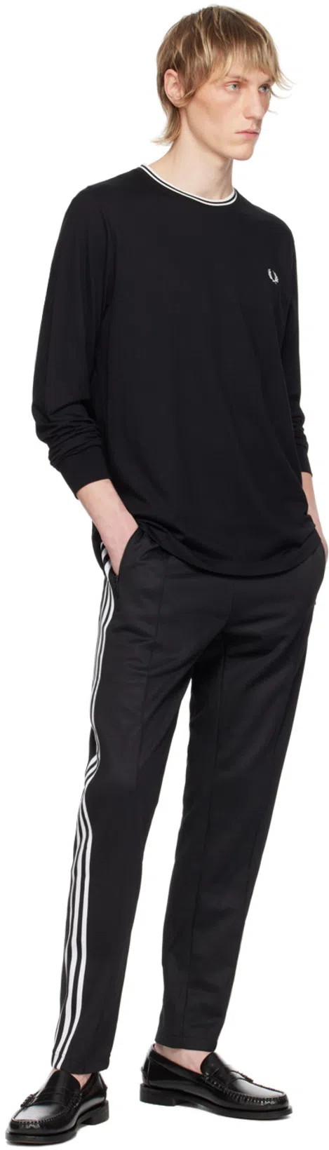 SEBAGO Black Leather Loafers In Nero Nero