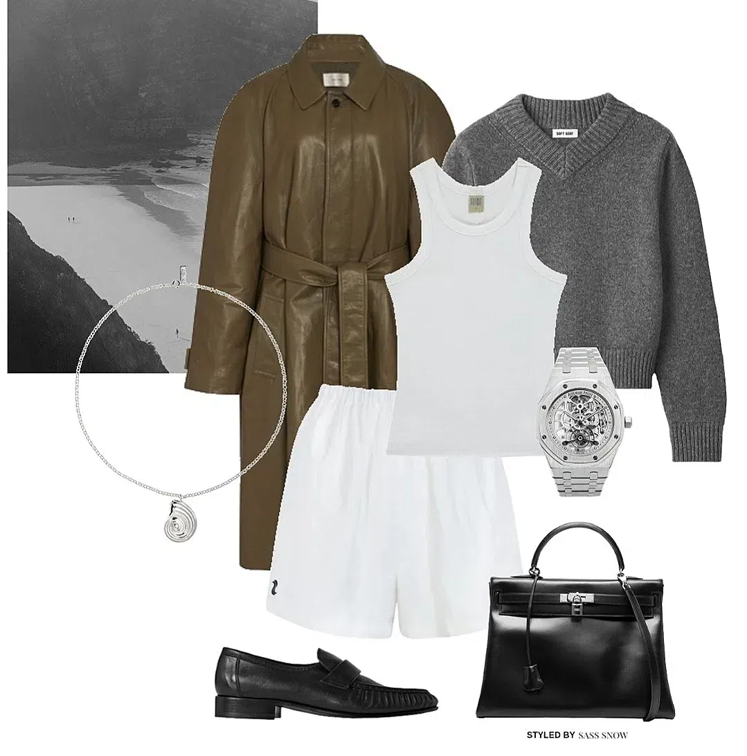 THE ROW Awar Leather Loafers Flat Sole In Black