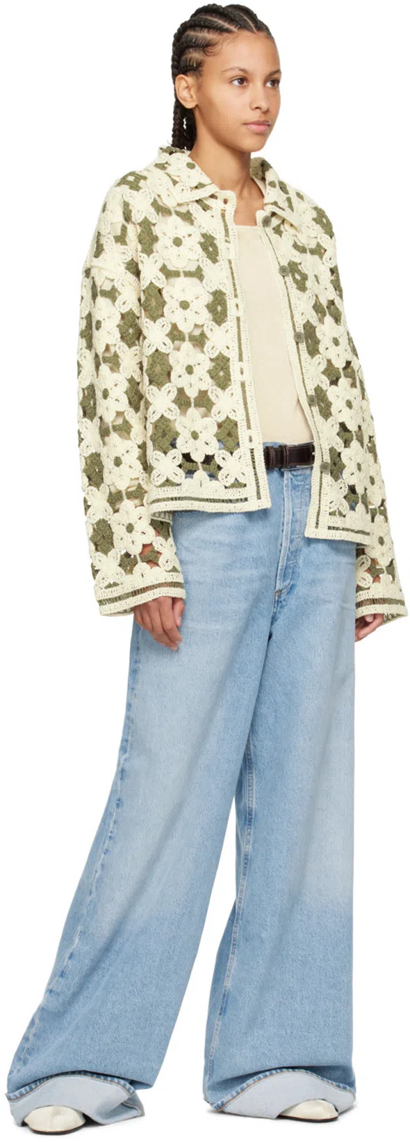 AGOLDE Dame Wide Leg Jeans In Blue