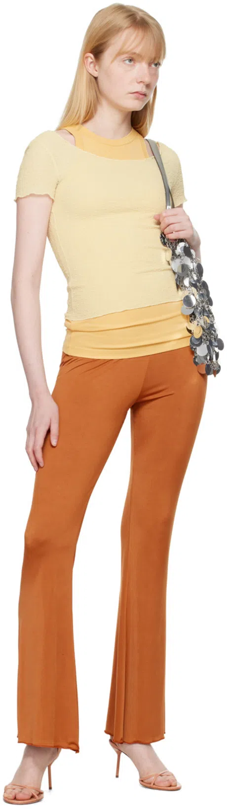 GIMAGUAS Pantalone Olimpia In Poliestere Stretch Bronzo Donna In Orange