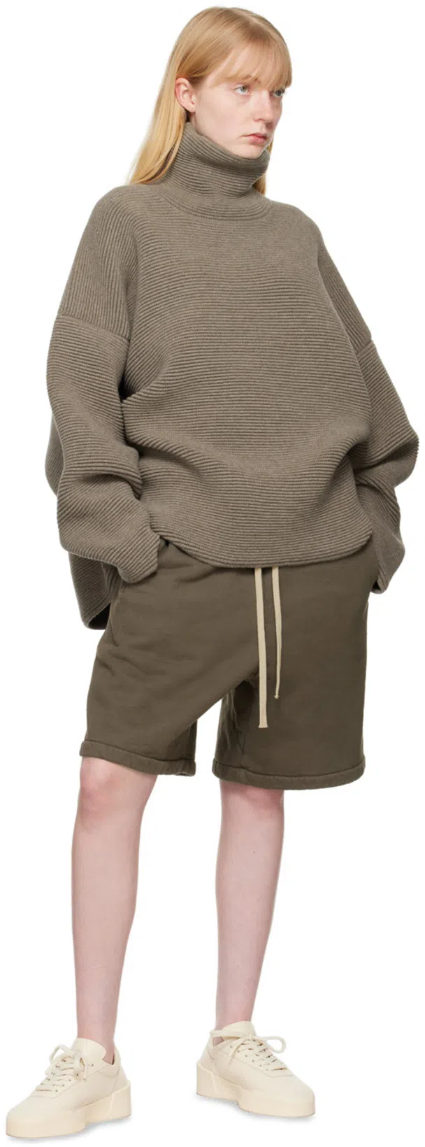 FEAR OF GOD Brown Relaxed Shorts In 311 Olive