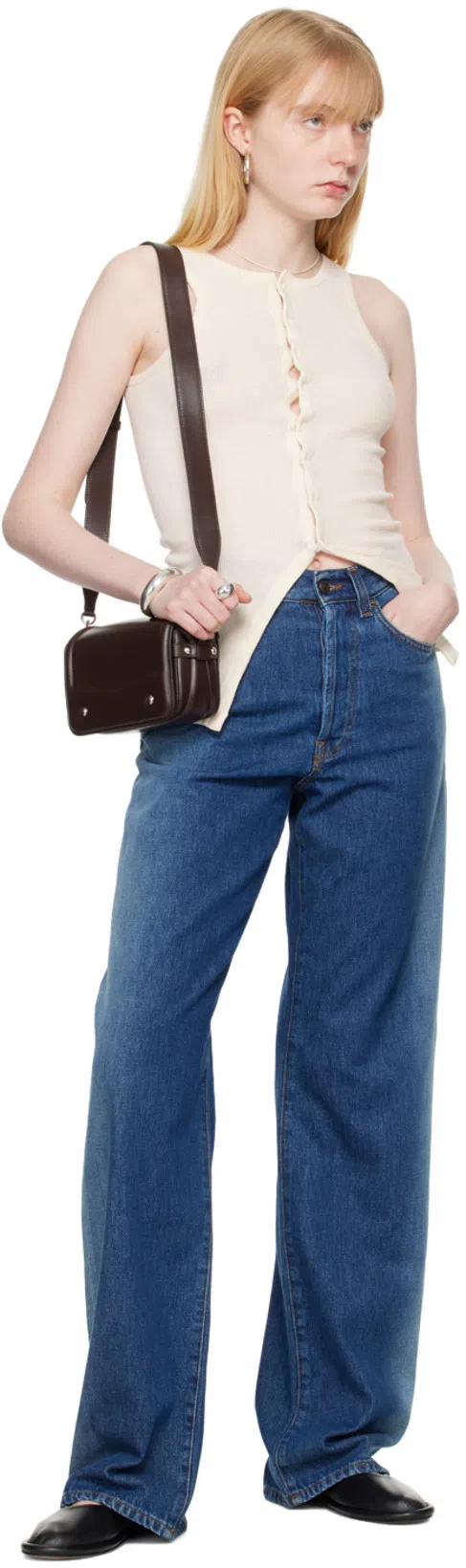 DRIES VAN NOTEN Indigo Faded Jeans In 507 Indigo