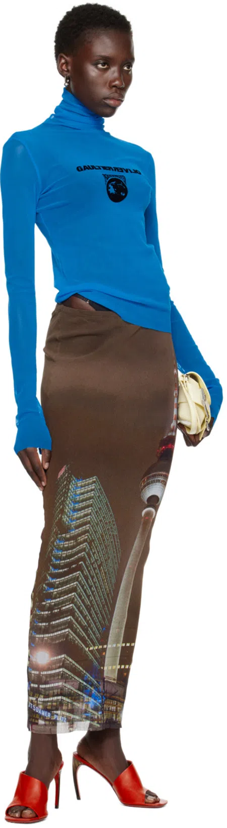 FERRAGAMO Nymphe Asymmetrical Leather Mule Sandals In Flame Red