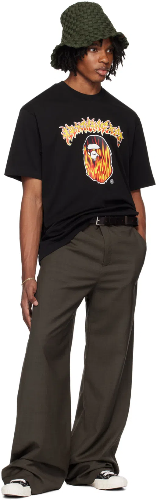 LEMAIRE Pantalone In Misto Lana Marrone Uomo In Brown