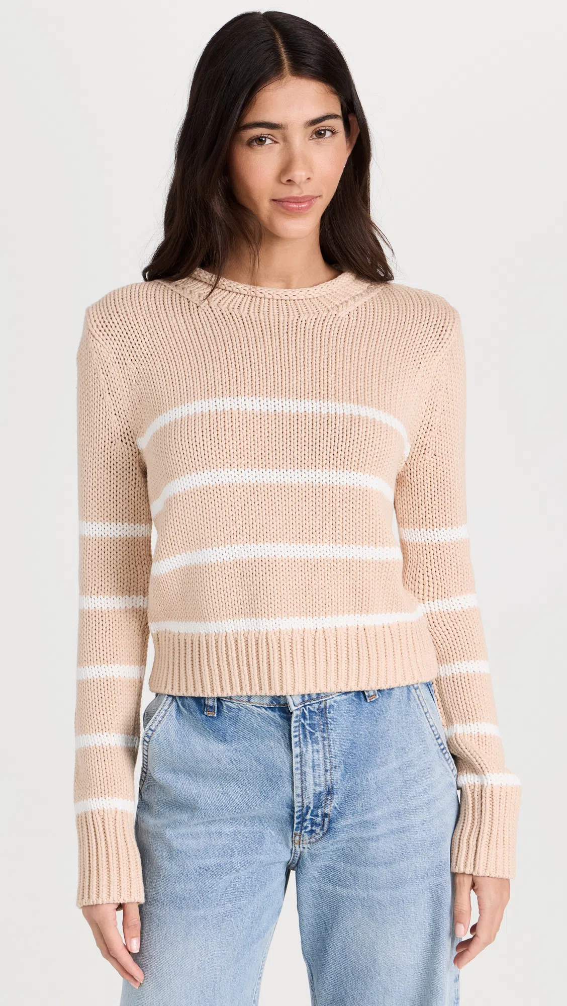 AGOLDE Poppy Ribbed Stretch Organic Cotton And Tencel-blend Jersey Tank In White