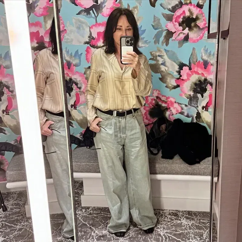 TOTÊME Toteme Monogram Embroidered Pajama Pants In Multi