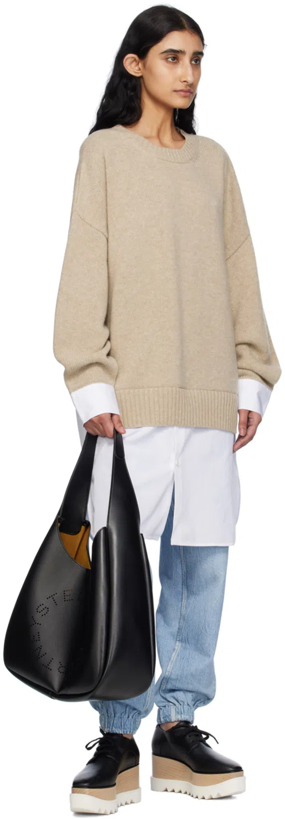 STELLA MCCARTNEY Elyse Platform Lace-up Shoes In Black