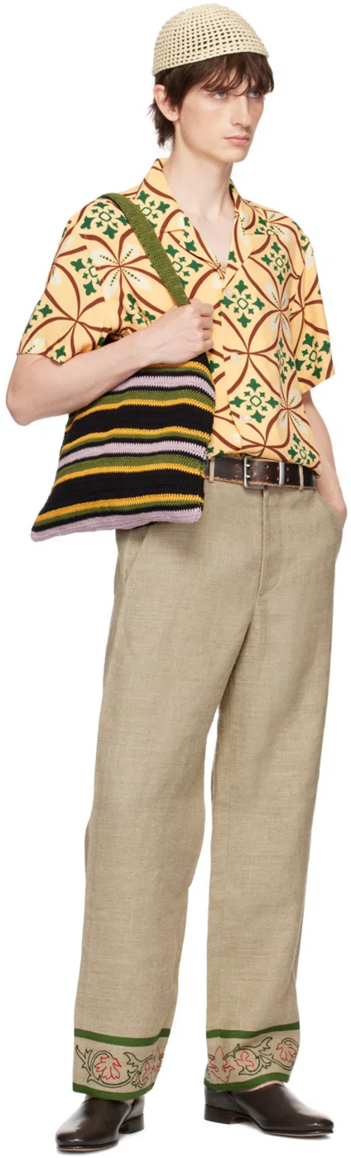 BODE Yellow Greer Shirt In Ylmlt