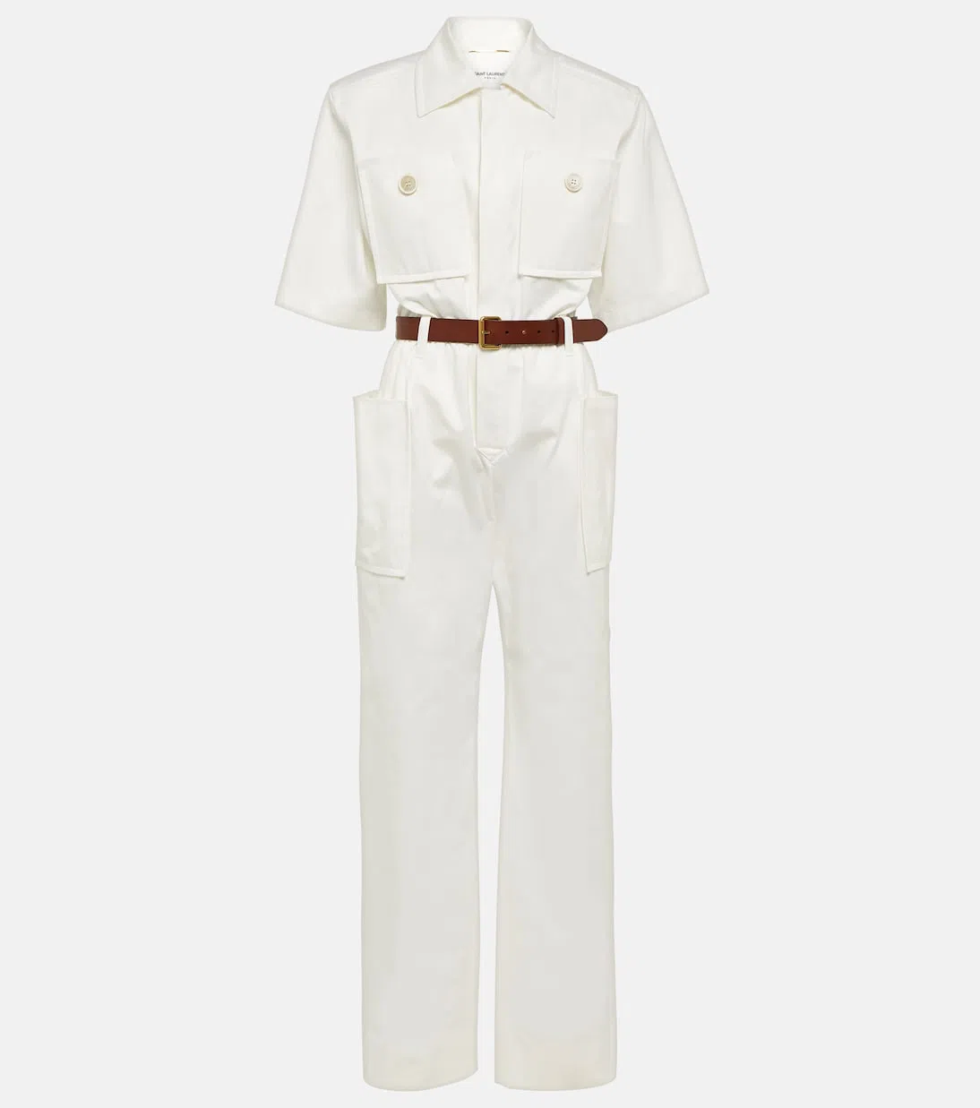 SAINT LAURENT Dune Patent-leather Slingback Pumps In Brown