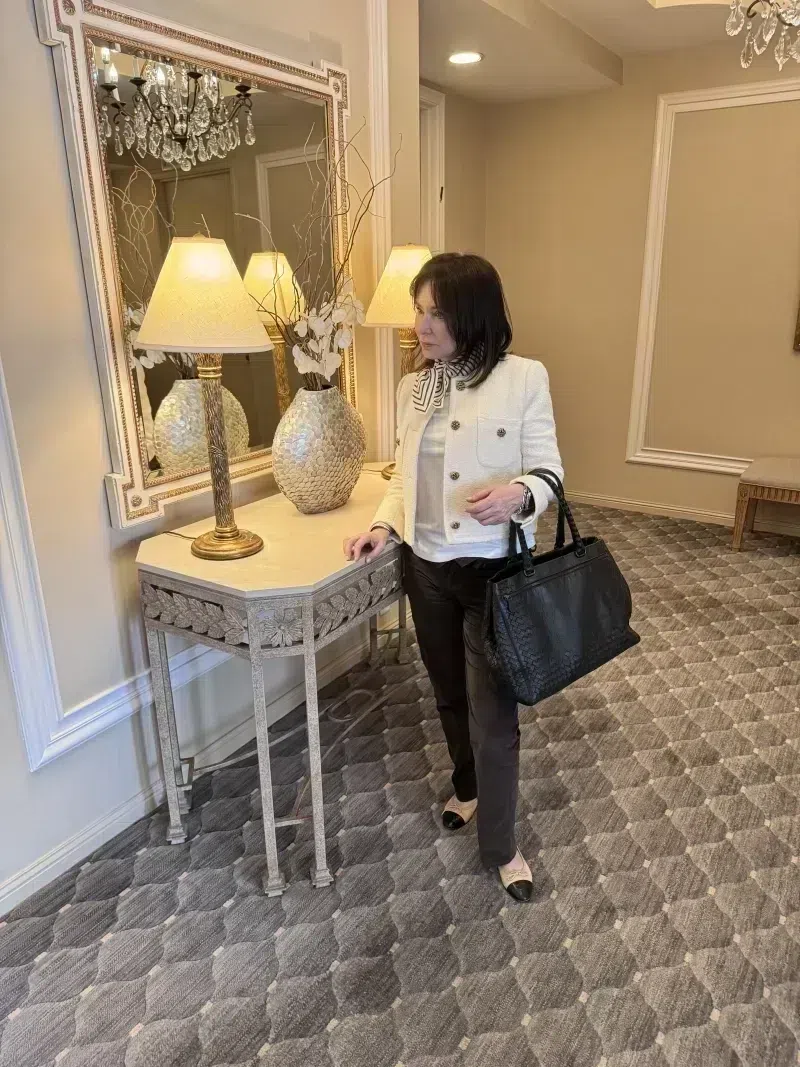 VALENTINO GARAVANI Rockstud Patent Leather Ballet Flats In Animal Print