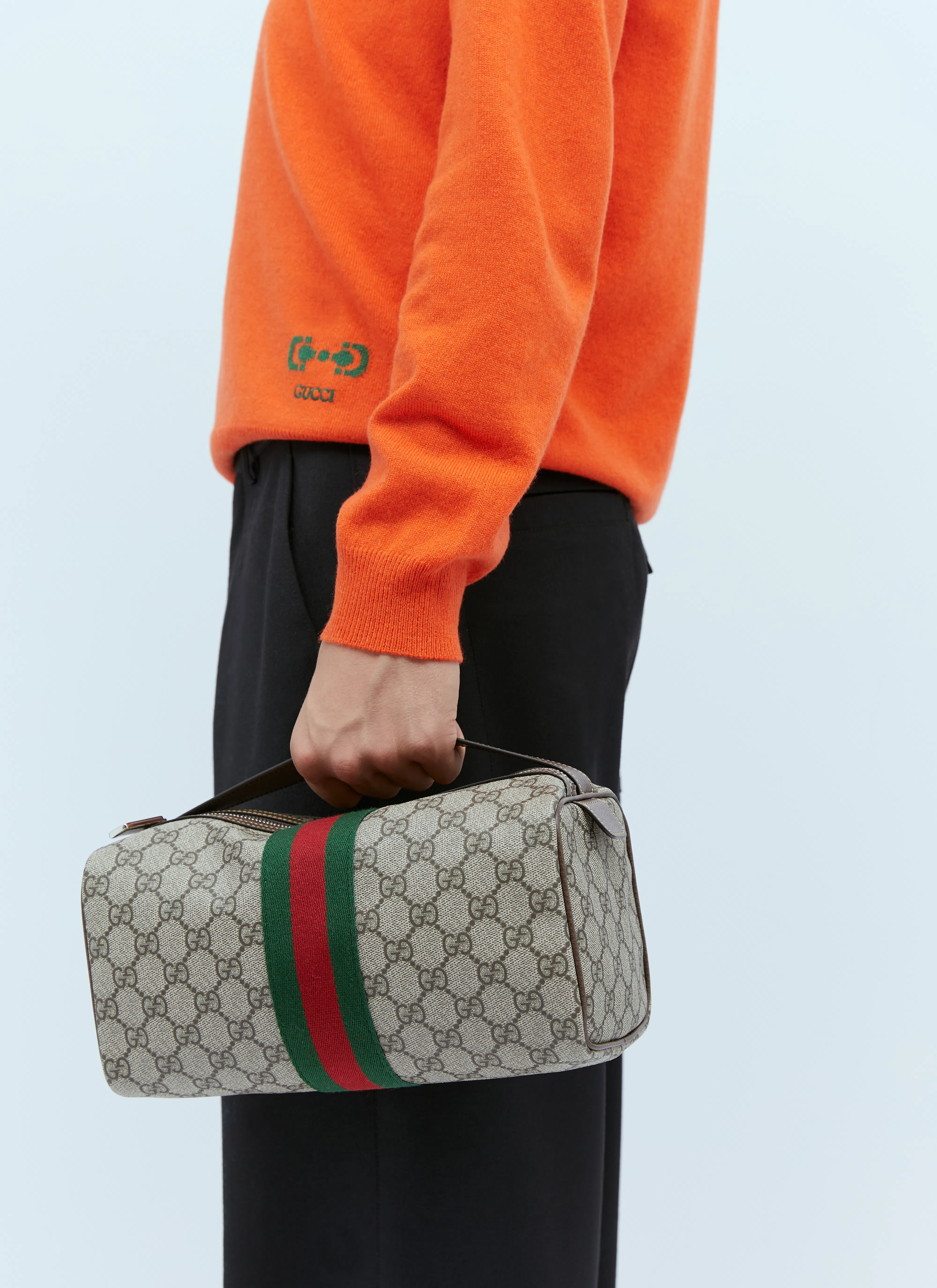 GUCCI Horsebit Gg-canvas Loafers In Beige Ebony Brown Sugar