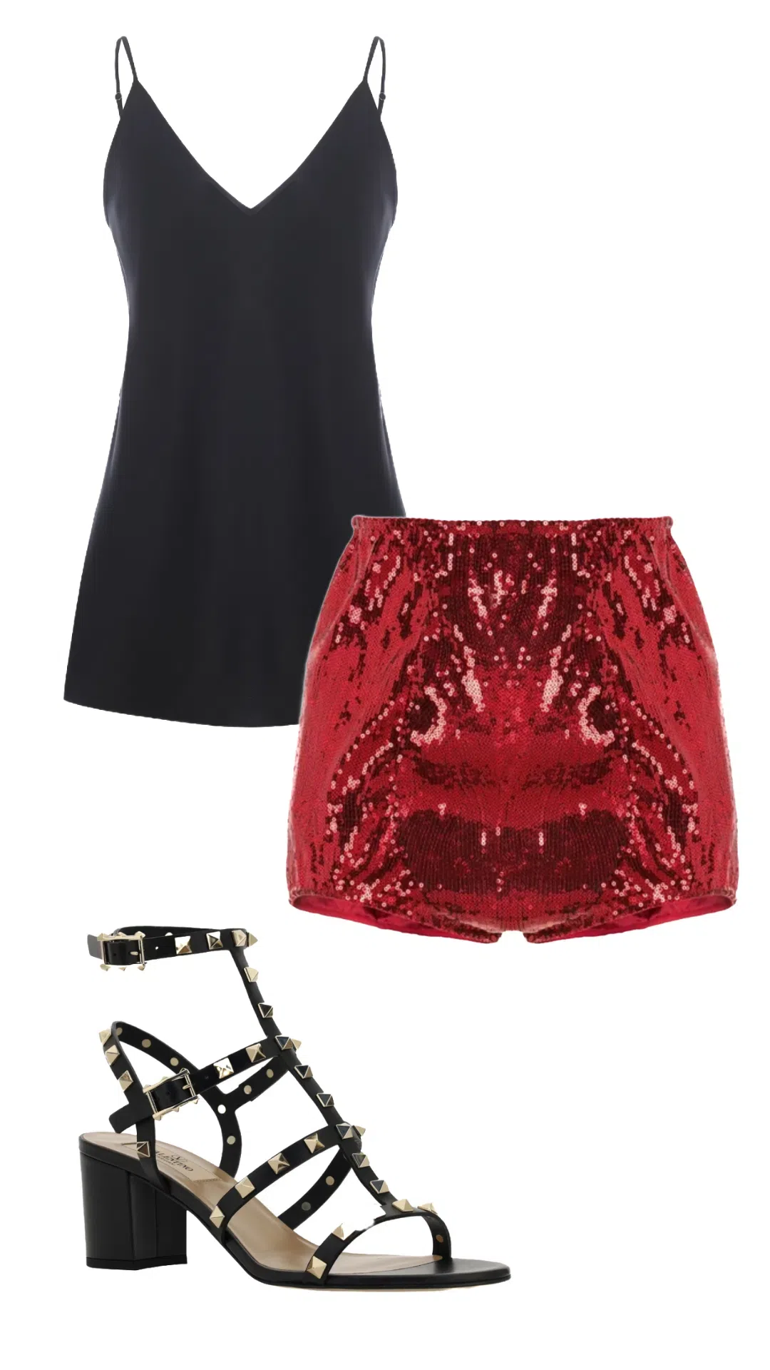 VALENTINO GARAVANI Garavani Rockstud 60 Leather Sandals In Black