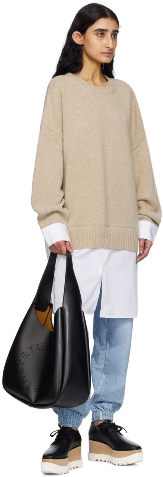 STELLA MCCARTNEY Elyse Platform Lace-up Shoes In Black