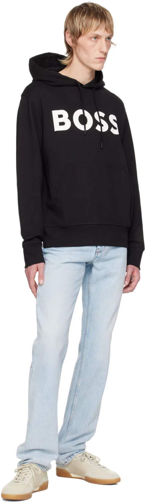 HUGO BOSS Boss Soody Zone Logo Hoodie In Black