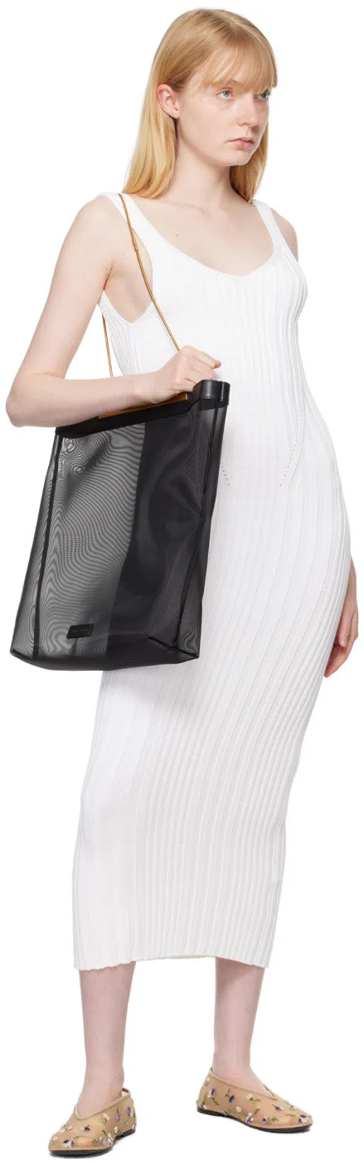 KHAITE 5mm Marcy Embroidered Mesh Ballerinas In Nude,purple