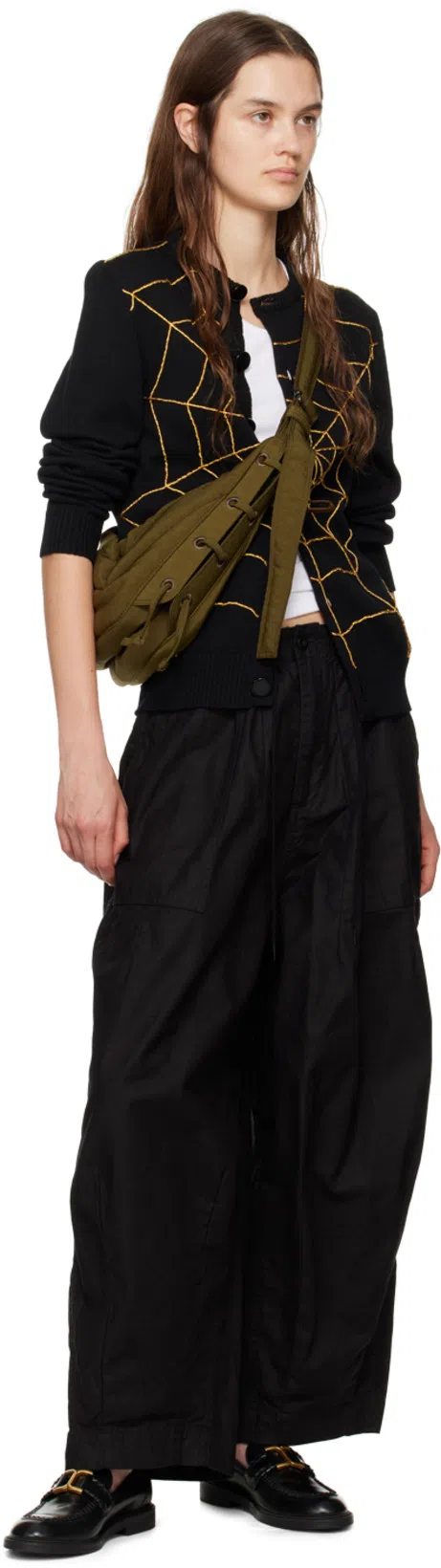 CHLOÉ Marcie Black Brushed Calf Leather Loafer