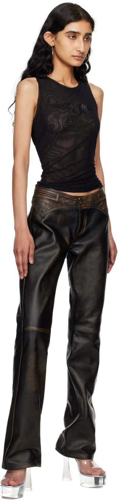 AMINA MUADDI Dalida Glass Pvc Platform Mules In Transparent