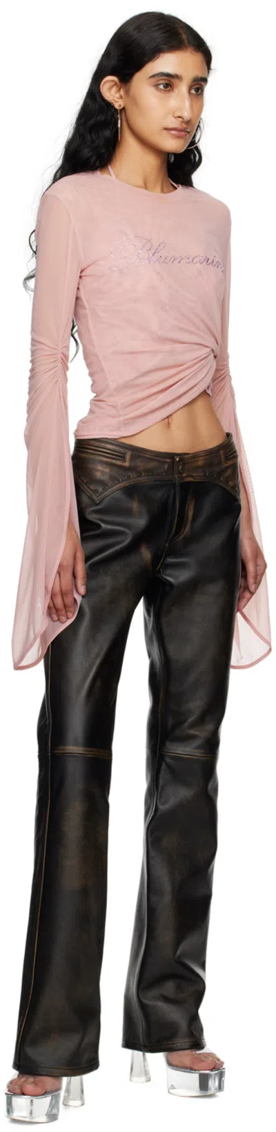 AMINA MUADDI Dalida Glass Pvc Platform Mules In Transparent