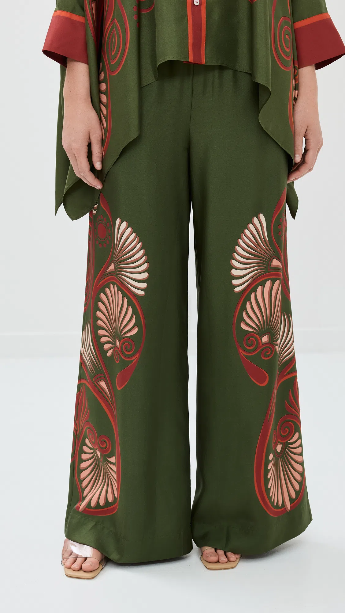 LA DOUBLEJ La Double J Woman Pants Military Green Size Xl Silk