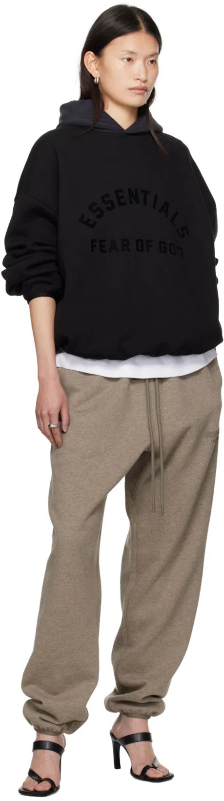 DRIES VAN NOTEN Black Thong Heeled Sandals In 900 Black