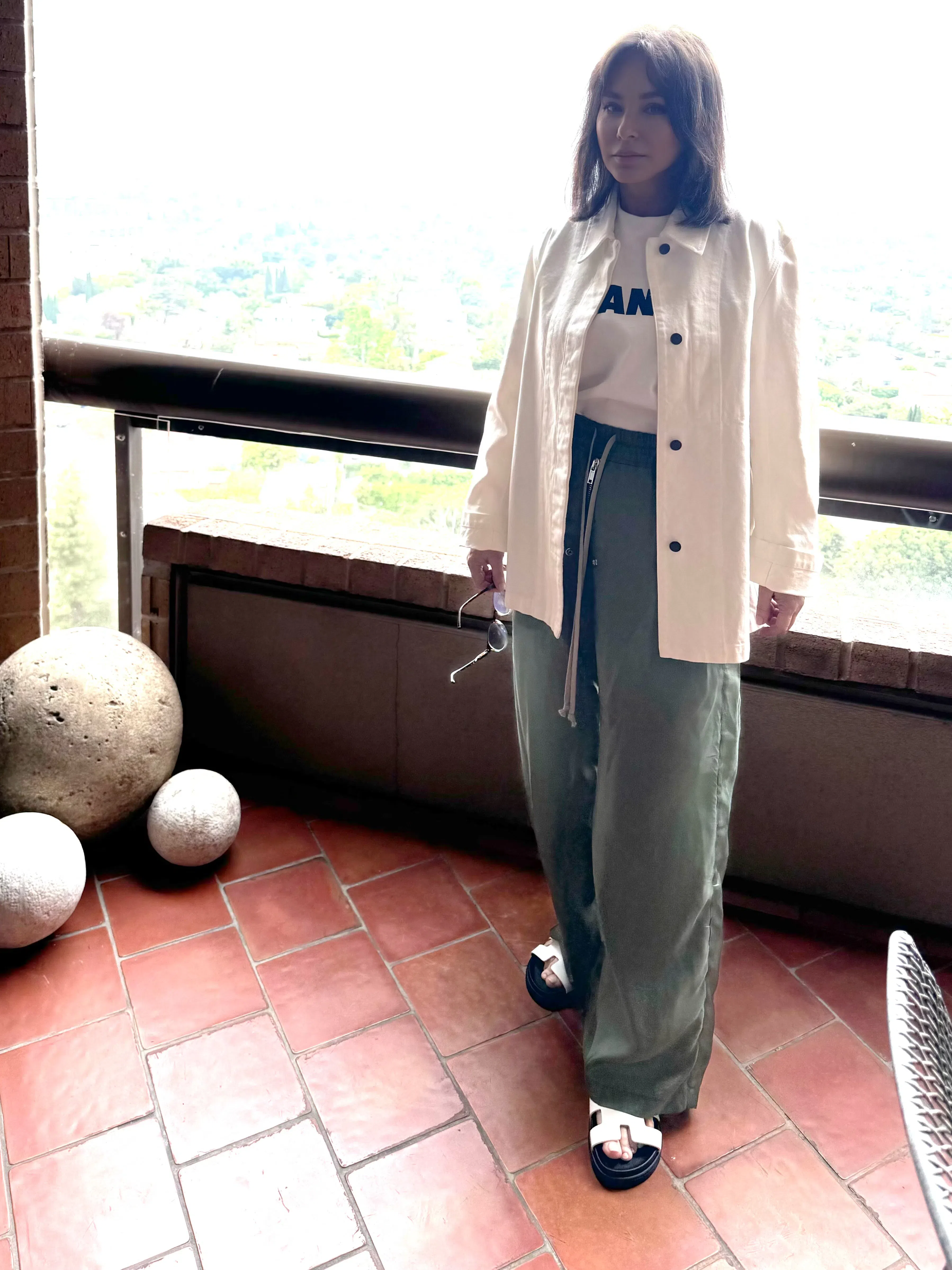 JIL SANDER Cotton T-shirt With Bold Logo And Classic Cut In White