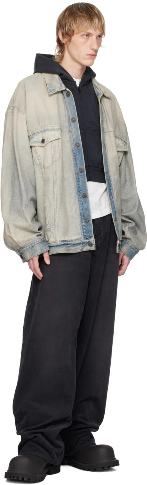 BALENCIAGA Oversized Jacket In Blue