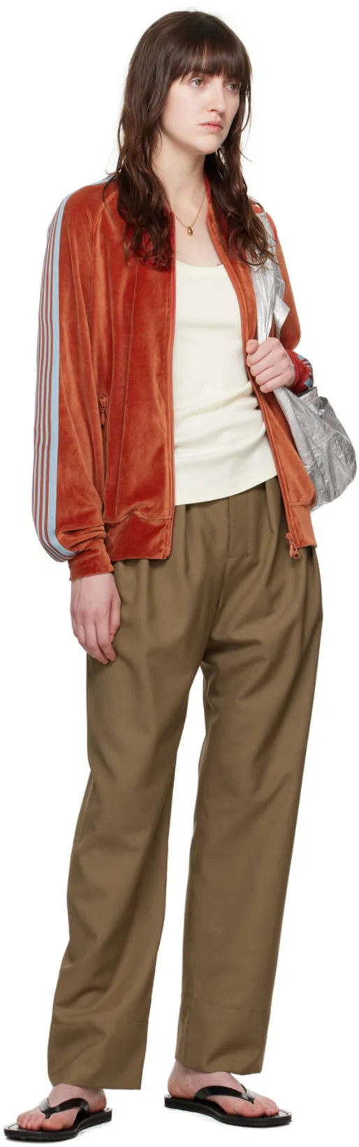 NEEDLES Orange Rc Track Jacket In B-brick