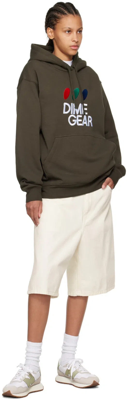 CARHARTT Brandon Loose Fit Denim Shorts In Neutral