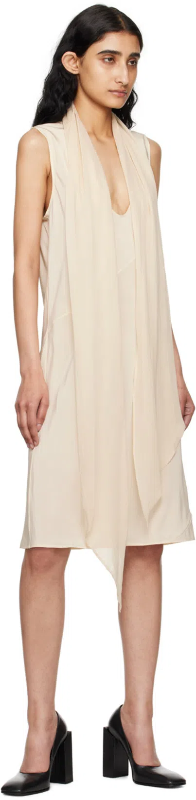 HELMUT LANG Sleeveless Scarf Dress In Neutral