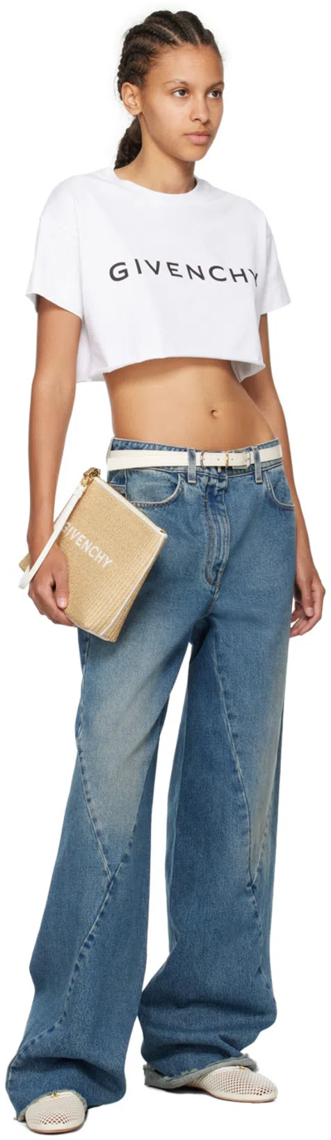 CHLOÉ Off-white Marcie Ballerina Flats In 122 Eggshell