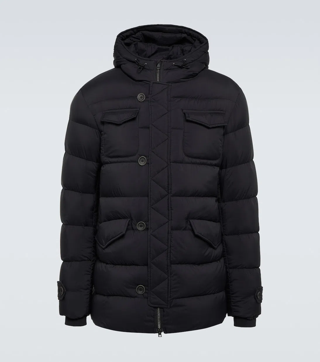 HERNO Legend Man Puffer Midnight Blue Size 34 Polyamide In Black